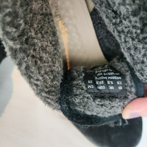 Hush Puppies Womens Black Suede Fleece Lined Ankle Boots Tassel Size 7.5 - Picture 7 of 9